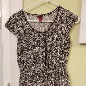 Cap sleeve button down short dress